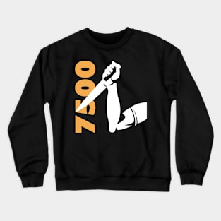 Squack code 7500 75 - man with knife Crewneck Sweatshirt